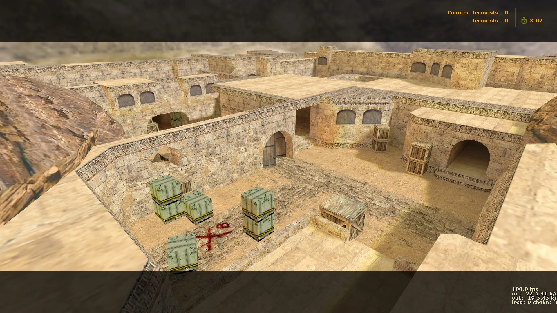 Скриншот  Карта de_dust2_b2 для CS 1.6: баланс сторон, точки, .nav, оптимизация wpoly/epoly и советы для рейд-раундов