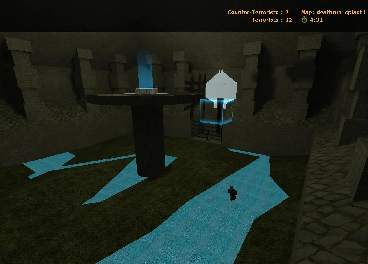 Скриншот  deathrun_splash! для CS 1.6: карта с ловушками, точками и .nav для ботов