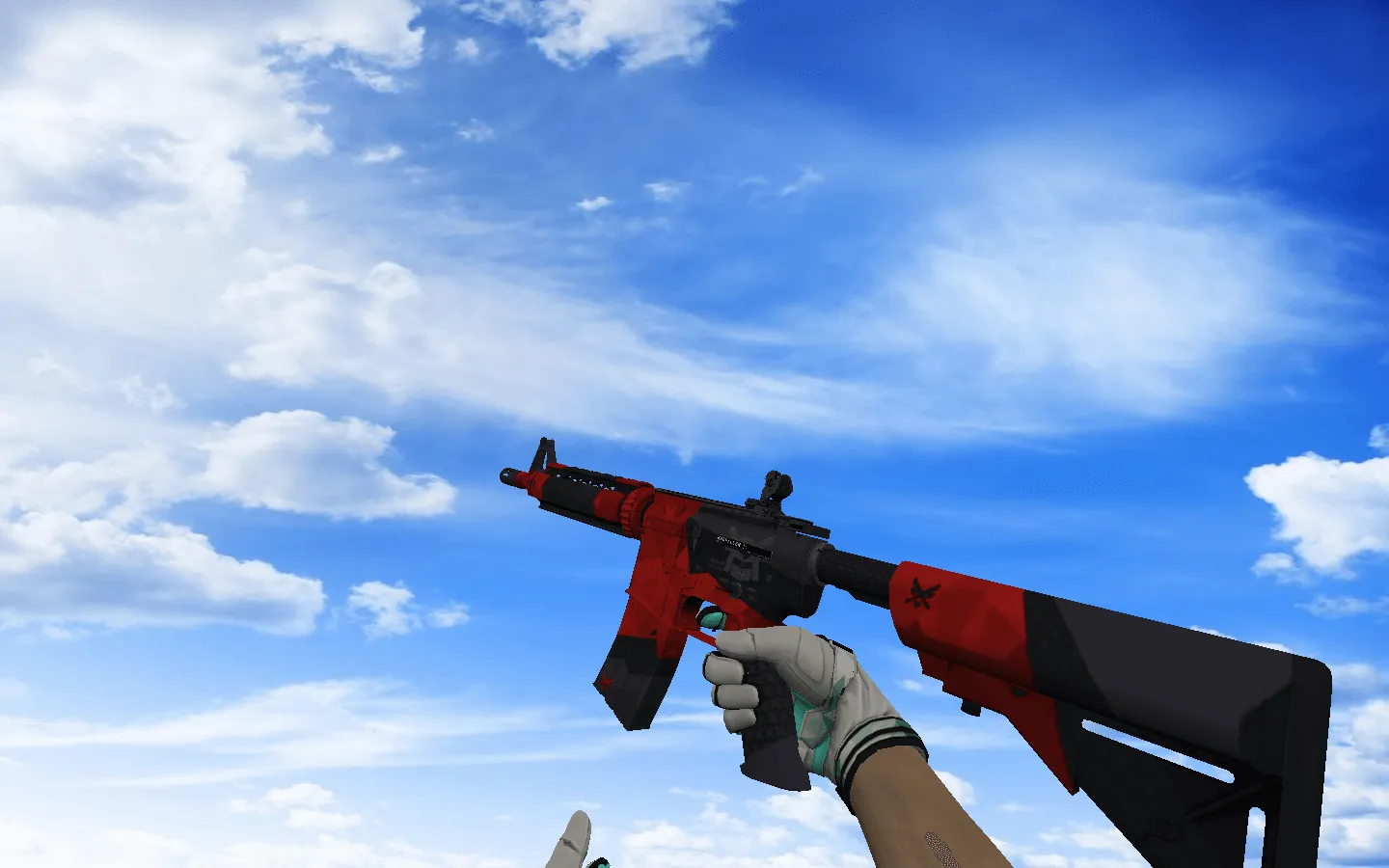 Скриншот Пак оружия CS 1.6 с мотоциклетными перчатками «Мята»: AK-47, AWP, DE, Glock-18, M4A4, SSG 08, USP-S и ножи