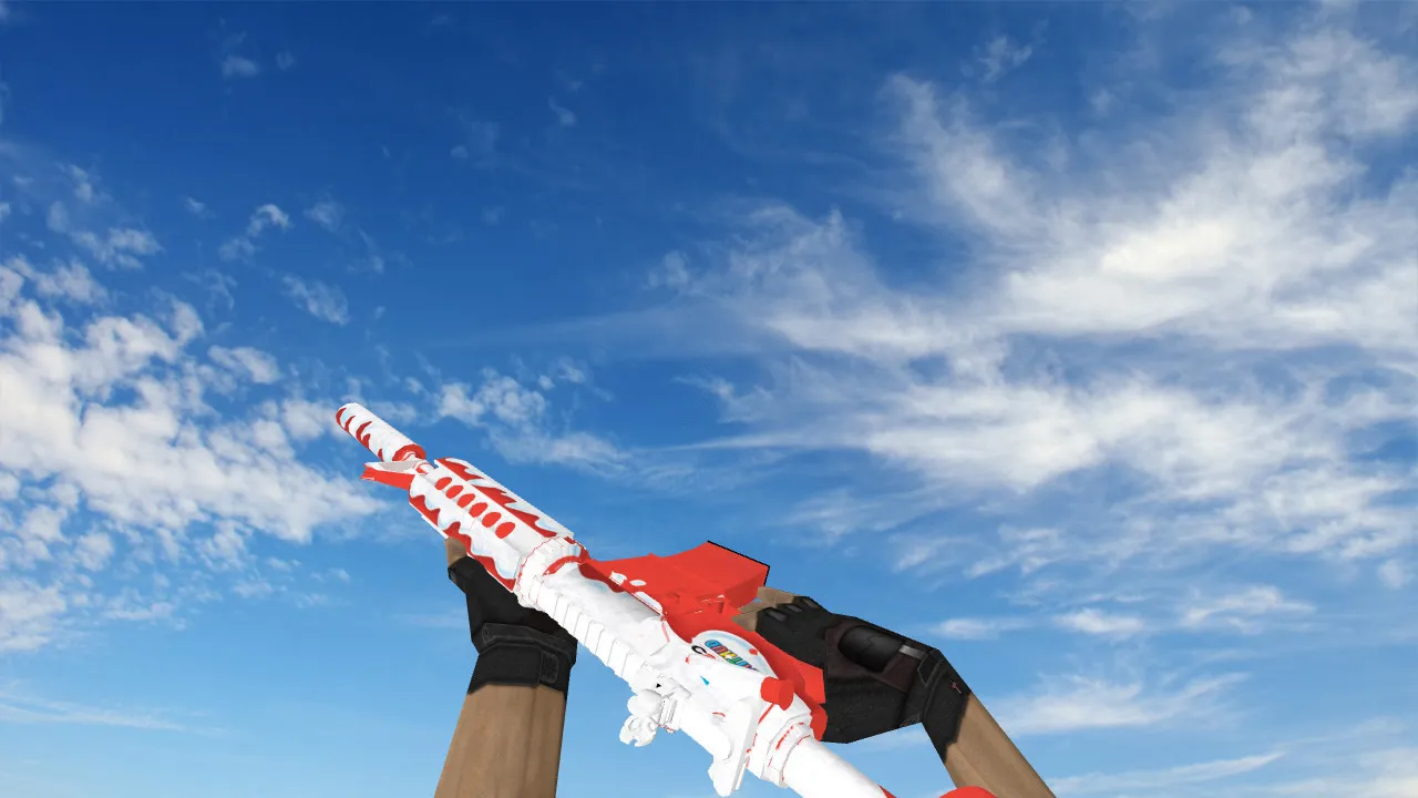 Скриншот Модель M4A4 Guntime Kinder (v_, p_, w_) для CS 1.6: звуки, анимация осмотра, текстуры