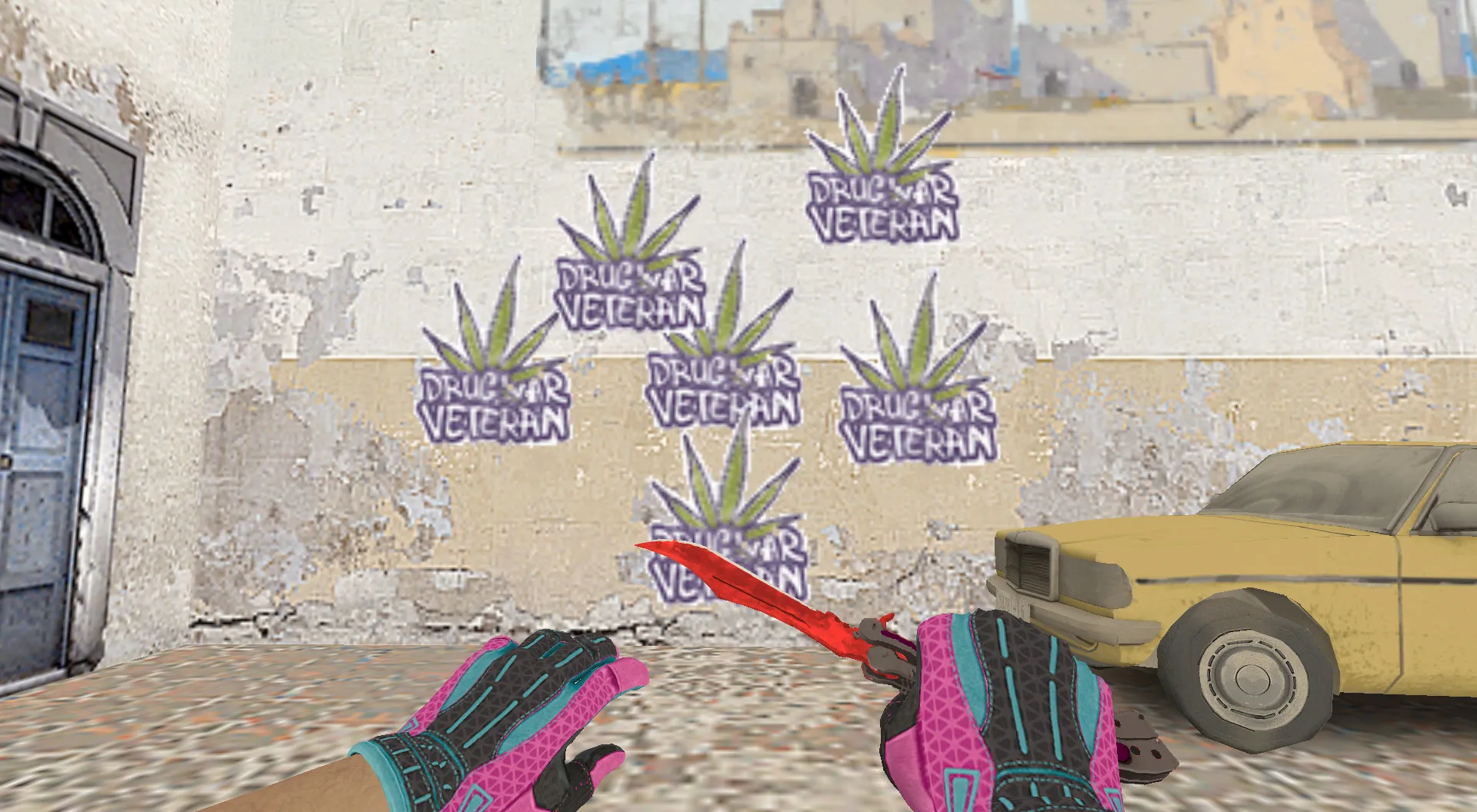 Скриншот  Граффити «Ветеран нарковойн» для CS 1.6 - Уникальный стиль и атмосферность