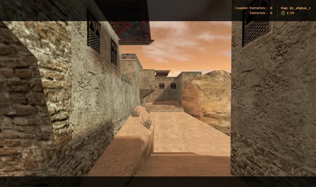 Скриншот Карта de_afghan_r для CS 1.6: баланс сторон, точки, .nav для ботов и оптимизация wpoly/epoly
