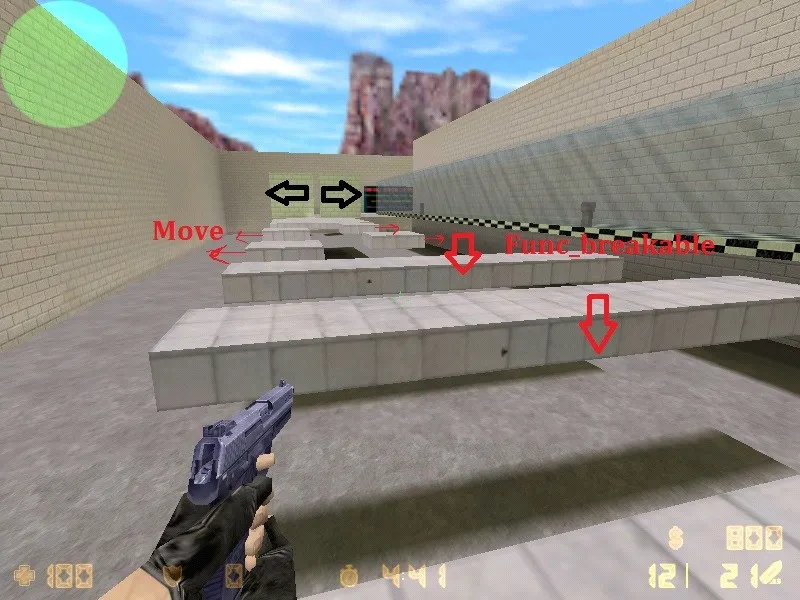 Скриншот  deathrun_galaxy_v1 для CS 1.6: карта deathrun, точки, боты с .nav, оптимизация wpoly/epoly