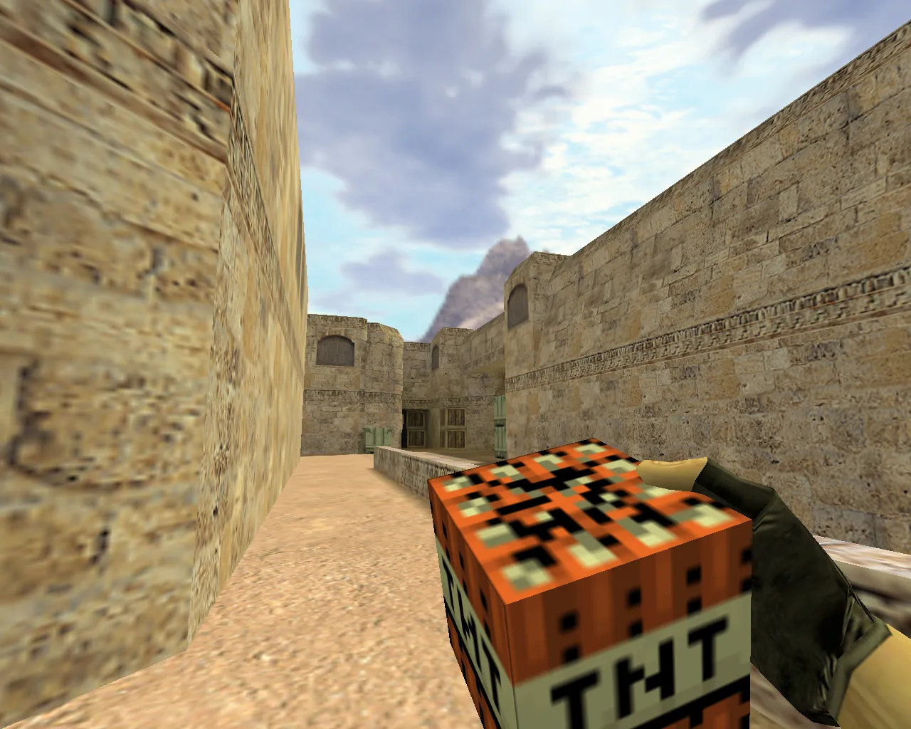 Скриншот v_ граната tnt из майнкрафта для cs 1.6: p_ w_ модели, звук, анимация осмотра