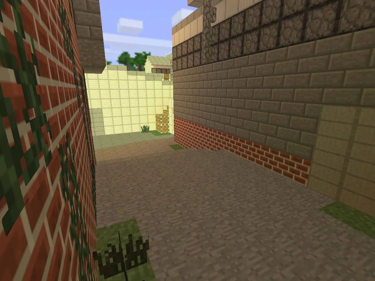 Скриншот  Карта de_cache_minecraft для CS 1.6: планировка, тактика Т/КТ, .nav для ботов, оптимизация