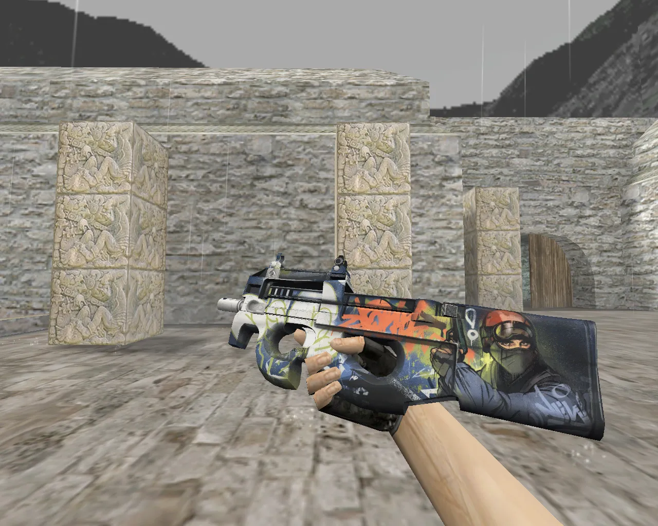 Скриншот P90 «Ностальгия» для CS 1.6 - Уникальный скин из CS20