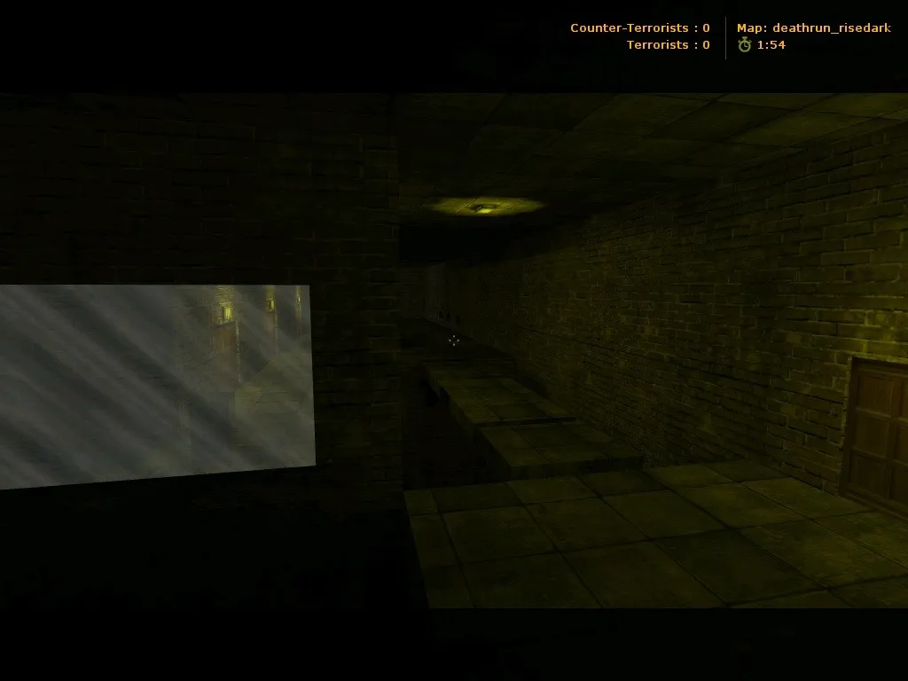 Скриншот  deathrun_risedark для CS 1.6: карта, тактика за TR/T, точки, .nav и оптимизация
