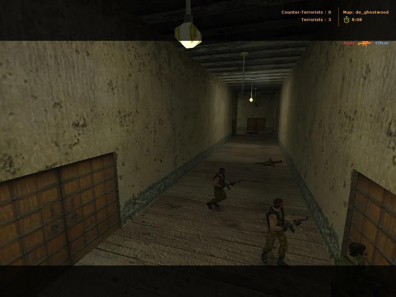 Скриншот  de_ghostwood для CS 1.6: обзор DE-карты, точки, маршруты и настройки ботов