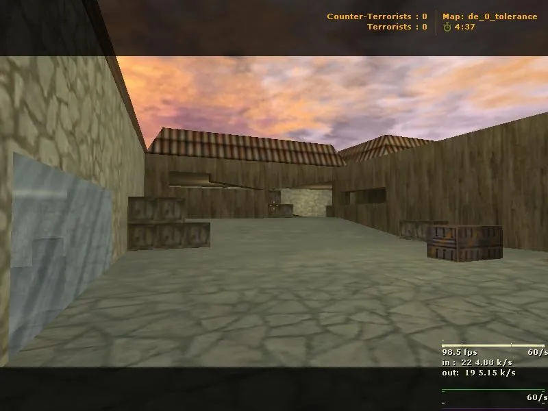 Скриншот  Карта de_0_tolerance для CS 1.6: точки, тактика за Т и за КТ, настройка сервера и ботов