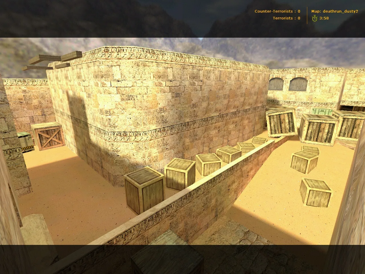 Скриншот  deathrun_dusty2 для CS 1.6: тактики, точки, .nav и оптимизация карт