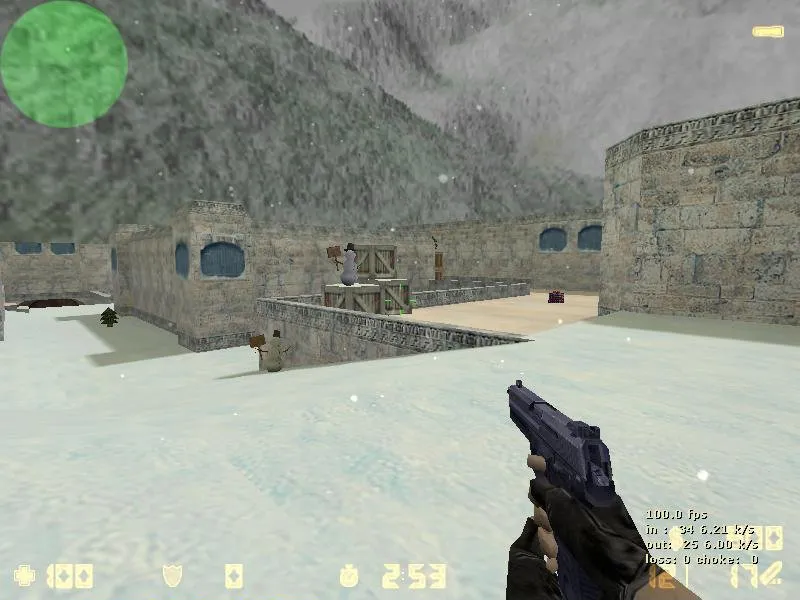 Скриншот  de_dust2_christmas2 — DE карта для CS 1.6: точки, .nav, оптимизация и настройка для сервера