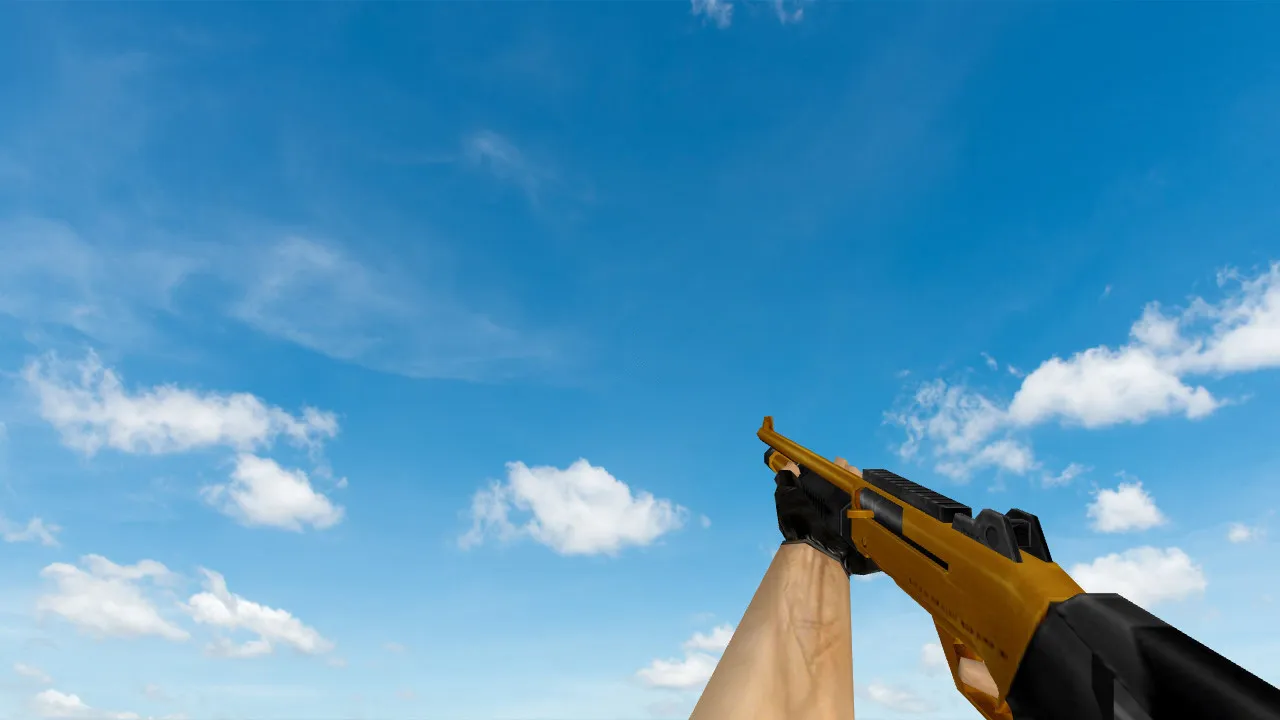 Скриншот  Пак моделей оружия «Gold Weapons Pack V3» для CS 1.6: v_ p_ w_ модели, звуки, анимация осмотра