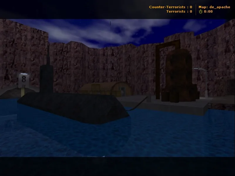 Скриншот  Карта de_apache для CS 1.6: точки, маршруты, .nav для ботов и оптимизация wpoly/epoly