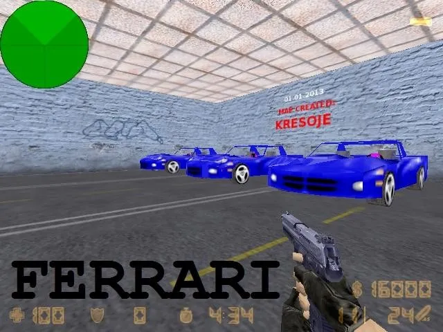 Скриншот  deathrun_ferrari для CS 1.6: карта deathrun, точки, раунды и .nav, баланс Т/КТ