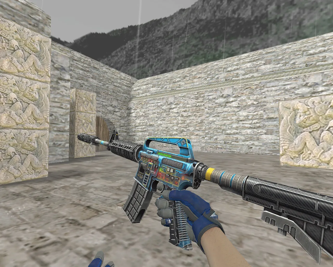 Скриншот М4А1 «Панель управления» (Control Panel) для CS 1.6 — v_m4a1, p_m4a1, w_m4a1, звуки, анимации осмотра