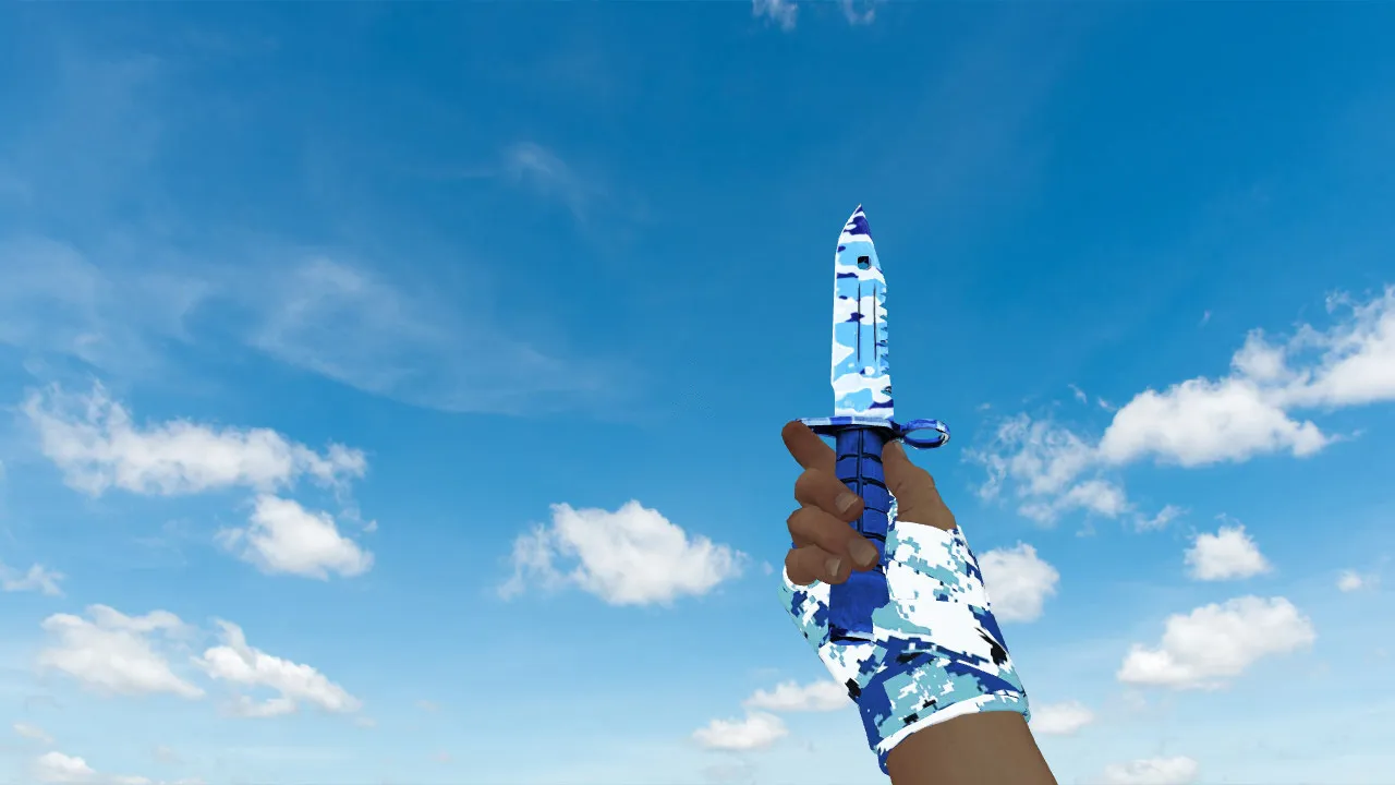 Скриншот Модель ножа Штык-нож M9 «Чистая вода» v_ для CS 1.6: p_ и w_ модели, звук и анимация осмотра