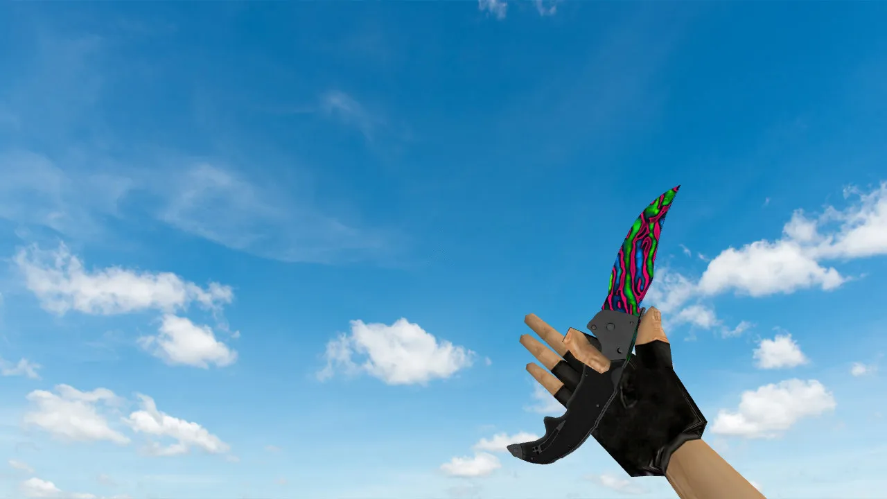 Скриншот Модель ножа «Фальшион Рыба-лев» v_ для CS 1.6: звуки, анимация осмотра, текстуры и качество в игре