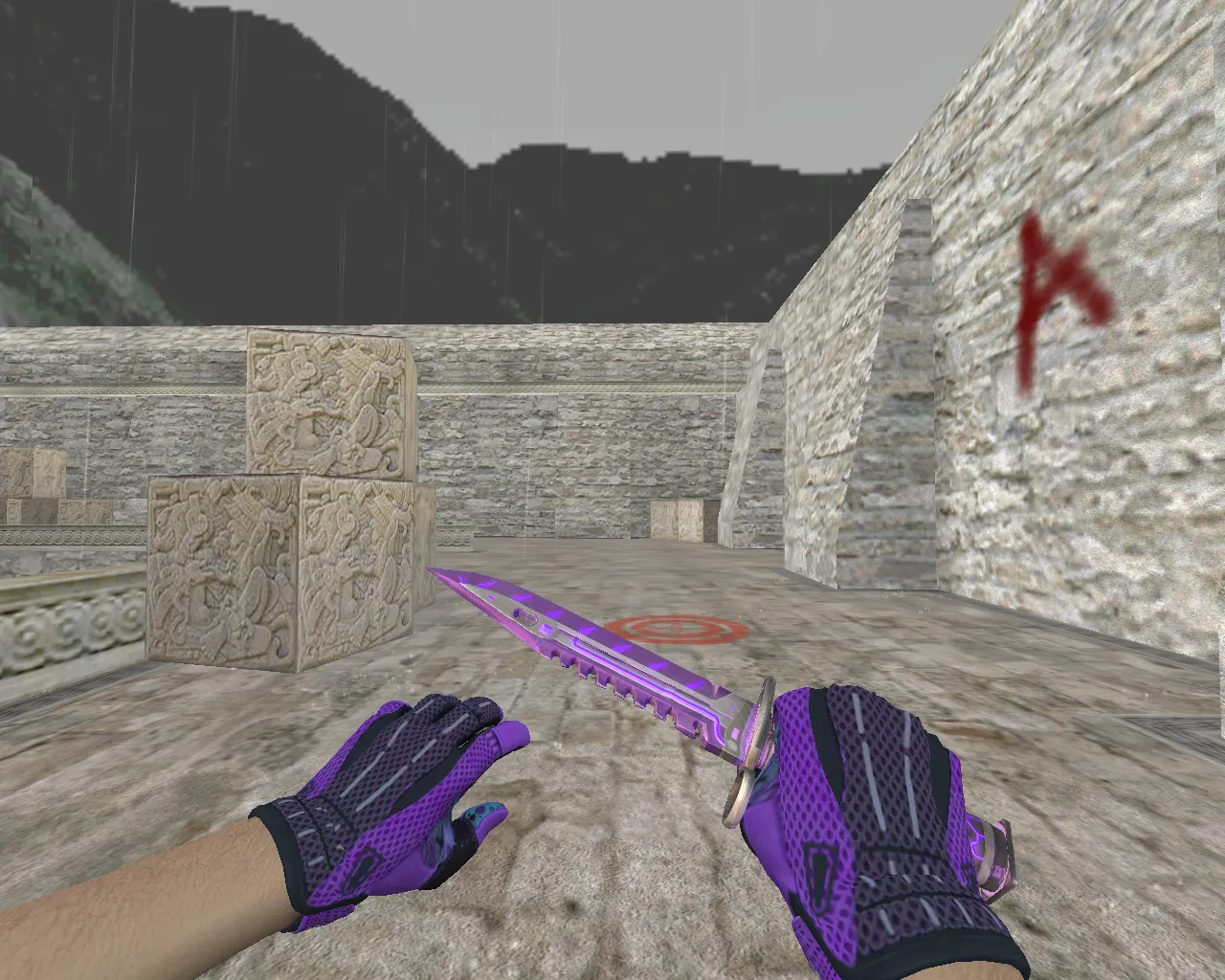 Скриншот Штык-нож М9 «Лазерный резак» + «Спортивные перчатки | Ящик Пандоры» для CS 1.6: v_, p_, w_ модели, звуки и анимации