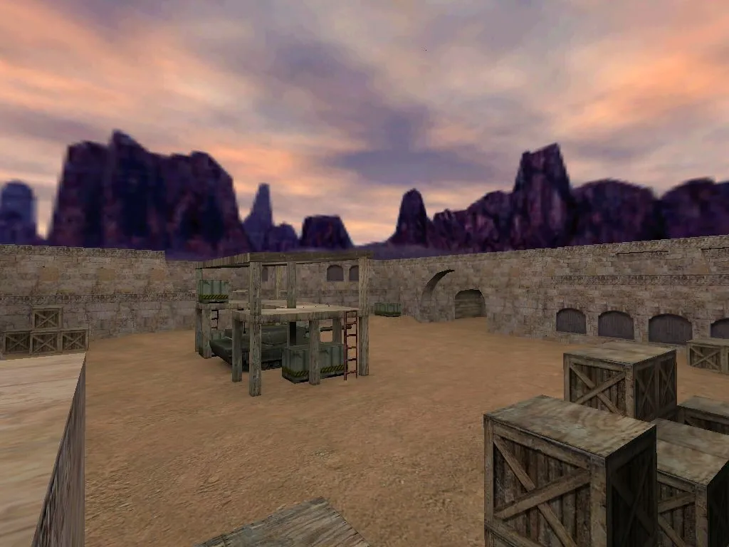 Скриншот  de_arabia2 для CS 1.6: тактики за CT/T, точки на пленте, .nav и оптимизация карты