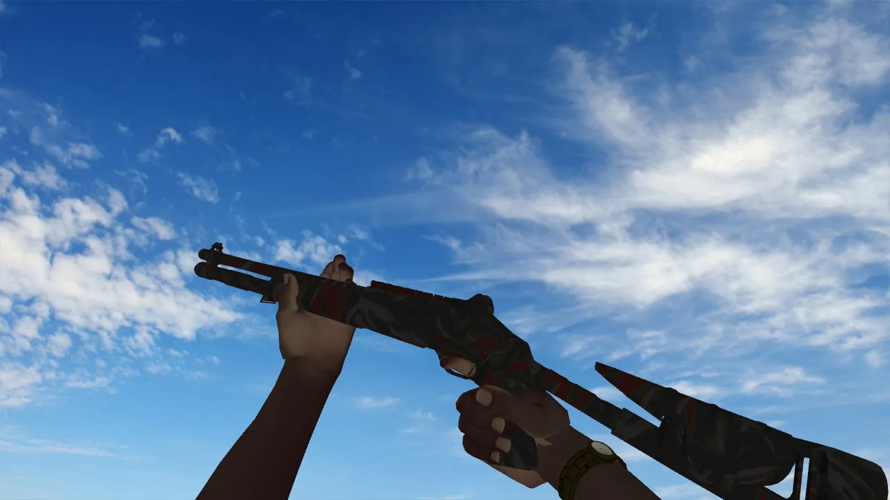 Скриншот  Пак моделей оружия «Пиратские руки» для CS 1.6: v_, p_, w_ модели, звуки, анимация осмотра, текстуры и настройка