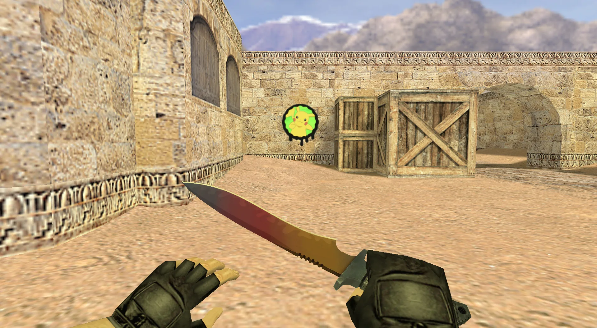 Скриншот Граффити «Пикачу» для CS 1.6 - Яркий акцент в игре