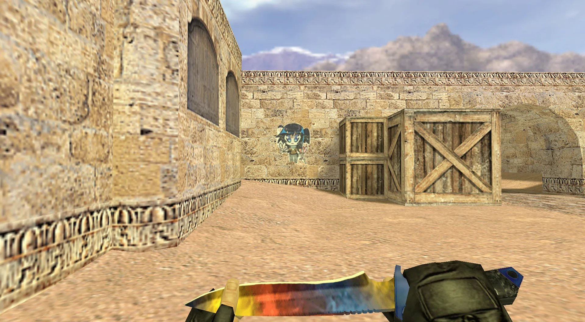 Скриншот Граффити «Кавайный террорист» для CS 1.6 - Добавьте шарм в игру