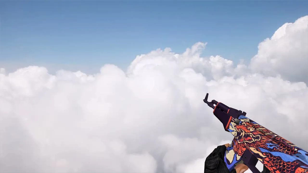 Скриншот Модель v_ и p_ АК-47 «Dragon King» для CS 1.6: звуки, анимация осмотра, текстуры и качество рендера