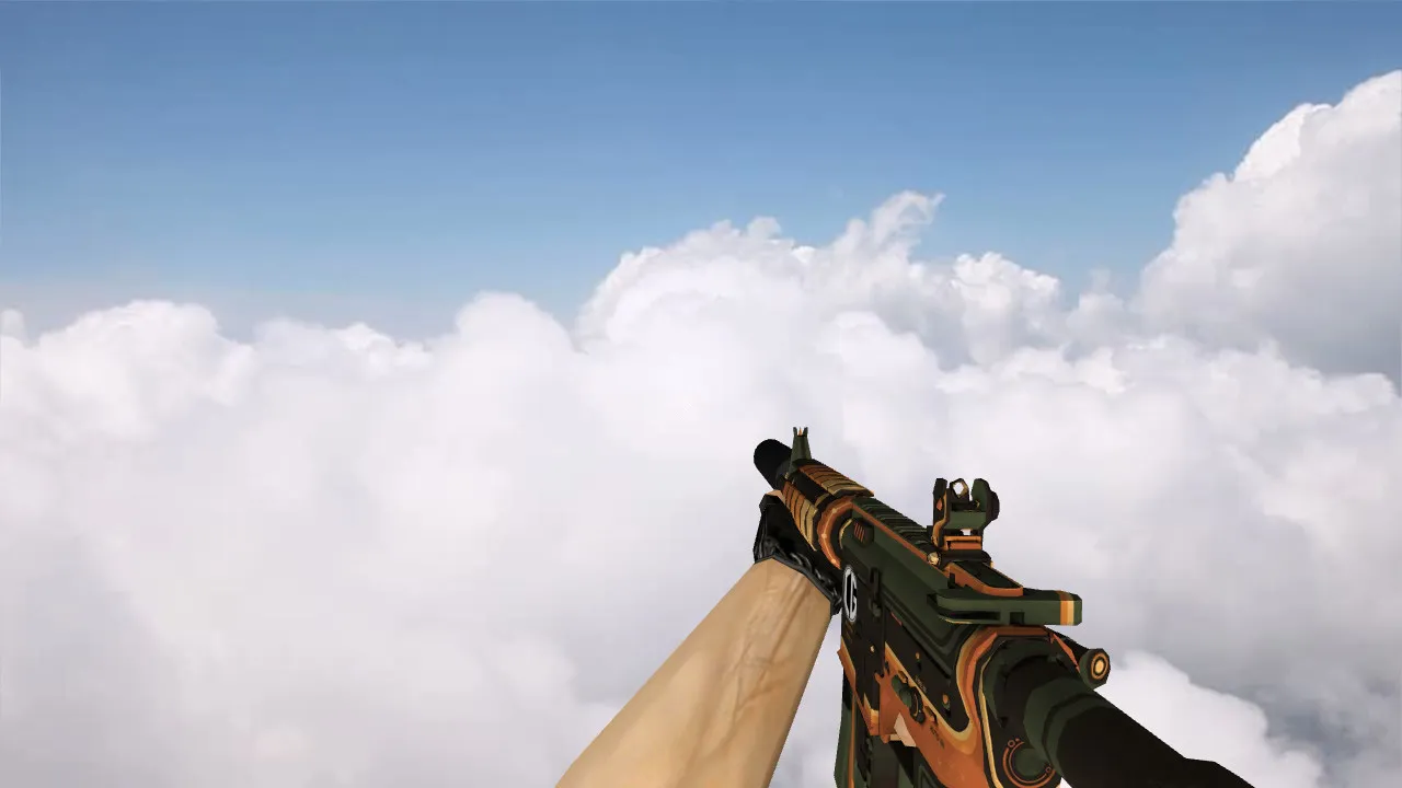 Скриншот Модель «M4A4 Nucleus» v_m4a1p для CS 1.6: звуки, анимация осмотра, текстуры и настройка оружия