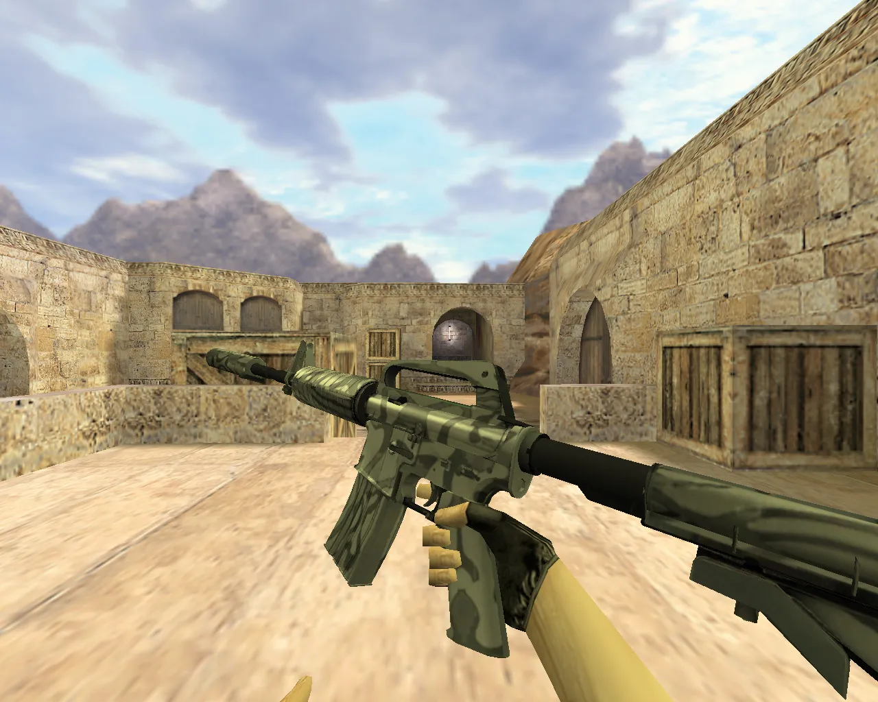 Скриншот Модель v_m4a1 «М4А1 Темная вода» для CS 1.6: p_ и w_ модели, звуки и анимация осмотра