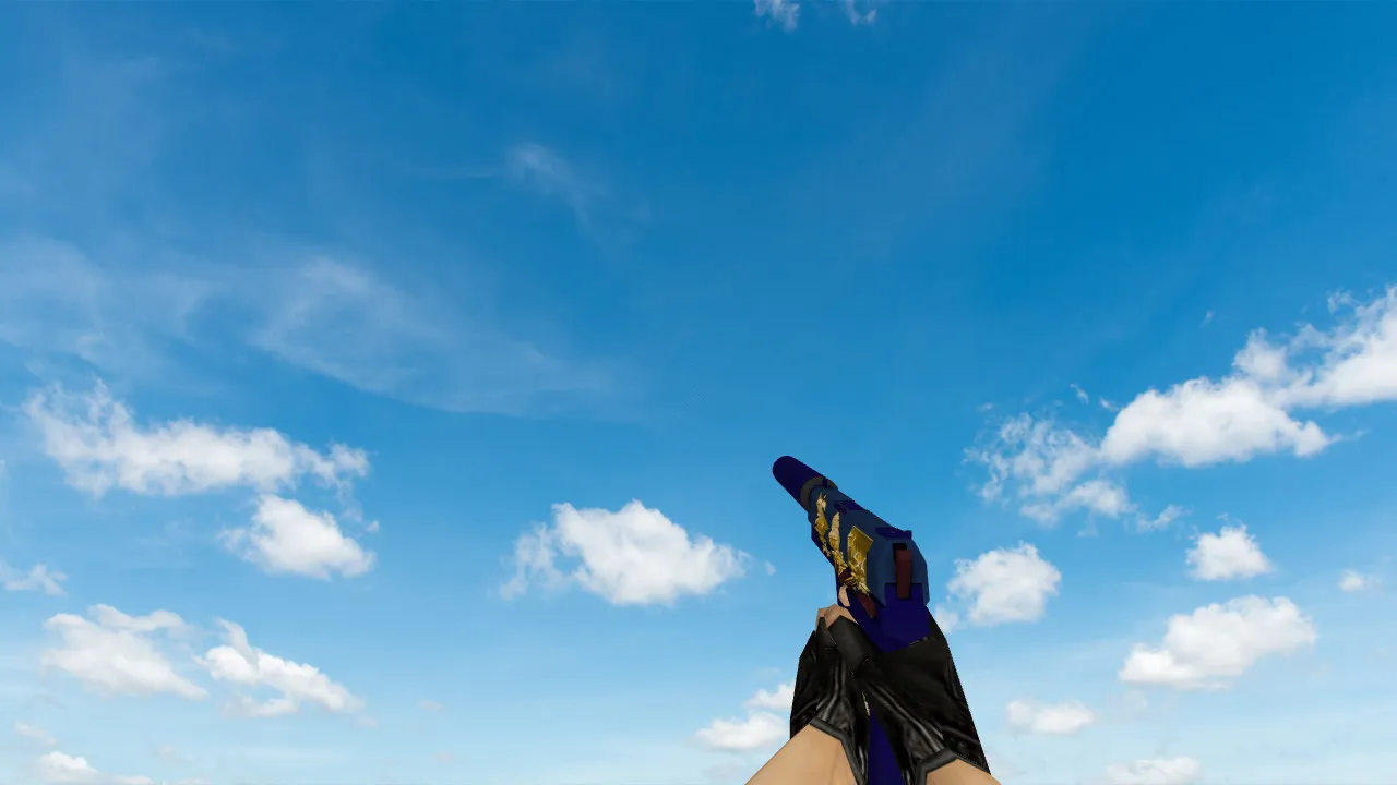 Скриншот Модель «USP «Королевский синий» с наклейками» для CS 1.6