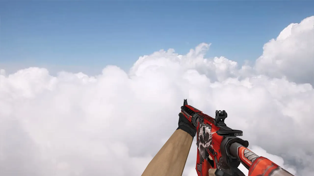 Скриншот Модель M4A4 War Red v_ p_ w_ для CS 1.6: звуки, анимация осмотра, текстуры и настройка