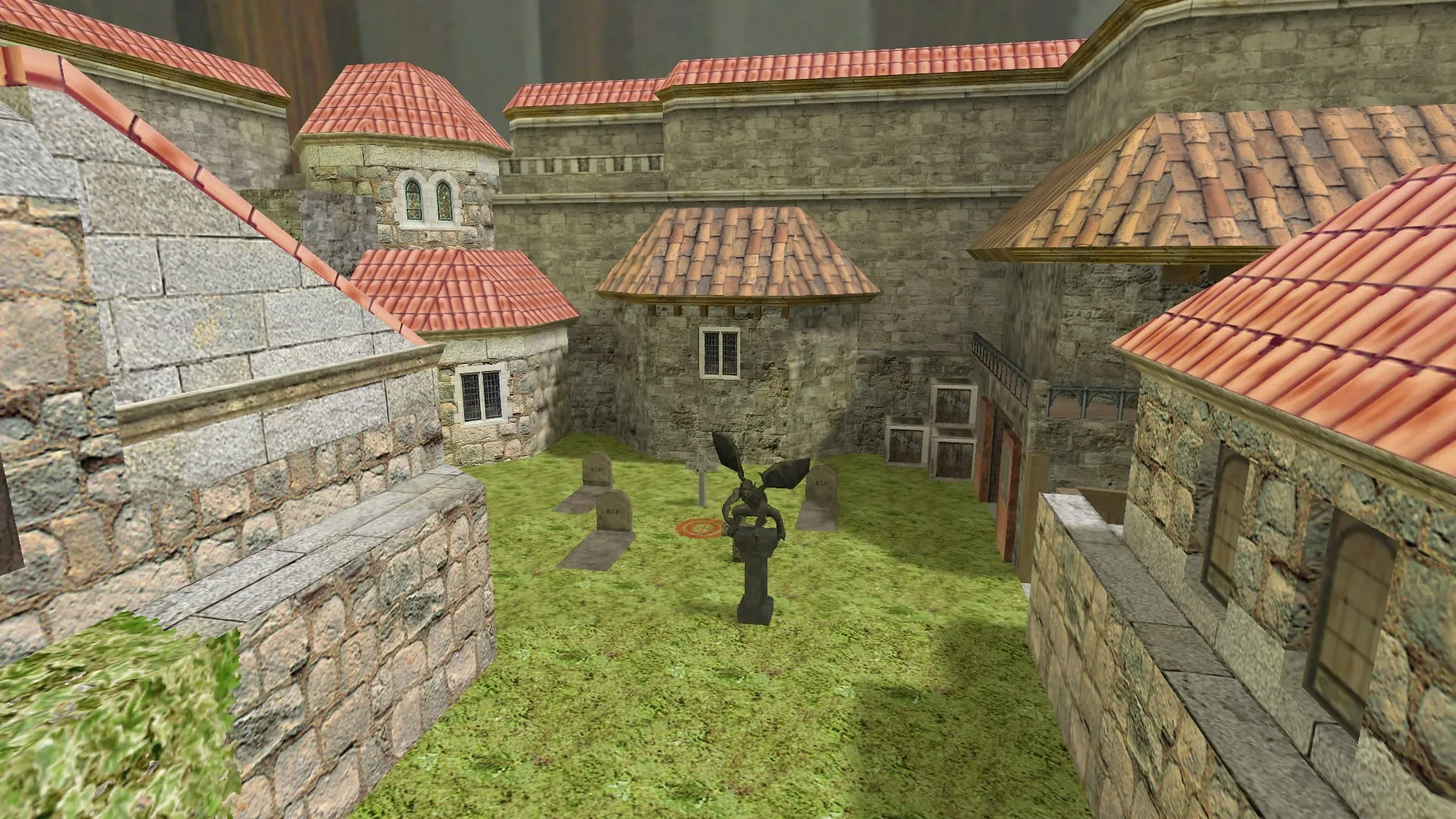 Скриншот  Карта de_eternal для CS 1.6: тактика за CT/T, точки, .nav для ботов и оптимизация wpoly/epoly