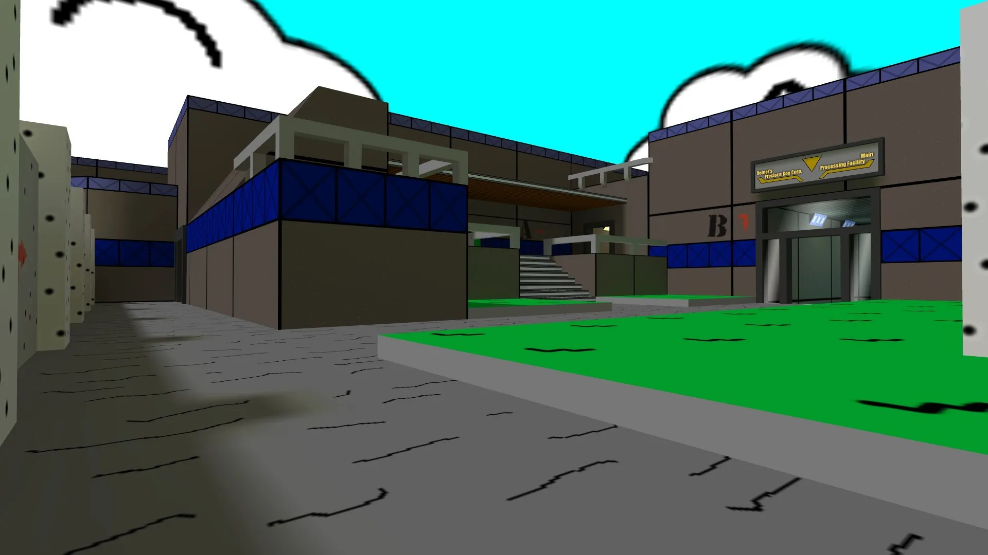 Скриншот  Карта de_goofacility для CS 1.6: тактика за Т и КТ, точки, оптимизация и подсказки по запуску