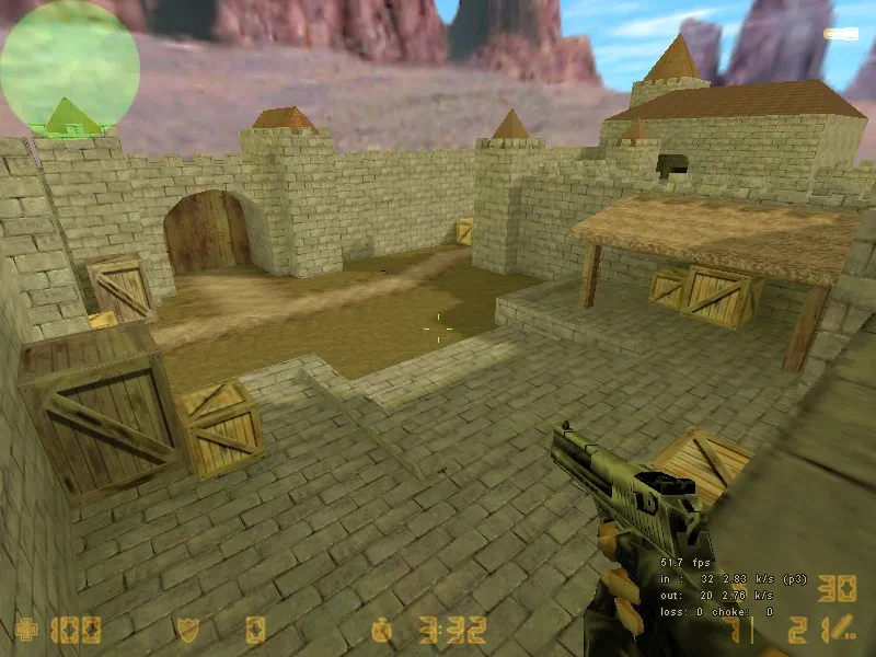 Скриншот  de_castillo карта для CS 1.6: баланс сторон, точки, .nav для ботов и оптимизация wpoly/epoly