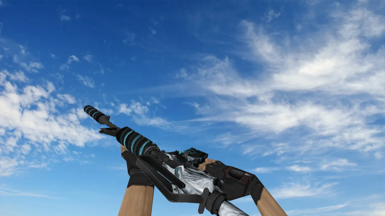 Скриншот Модель M4A1 Snowstorm v_ модели оружия для CS 1.6: p_ w_ звуки, анимация осмотра, текстуры и настройка