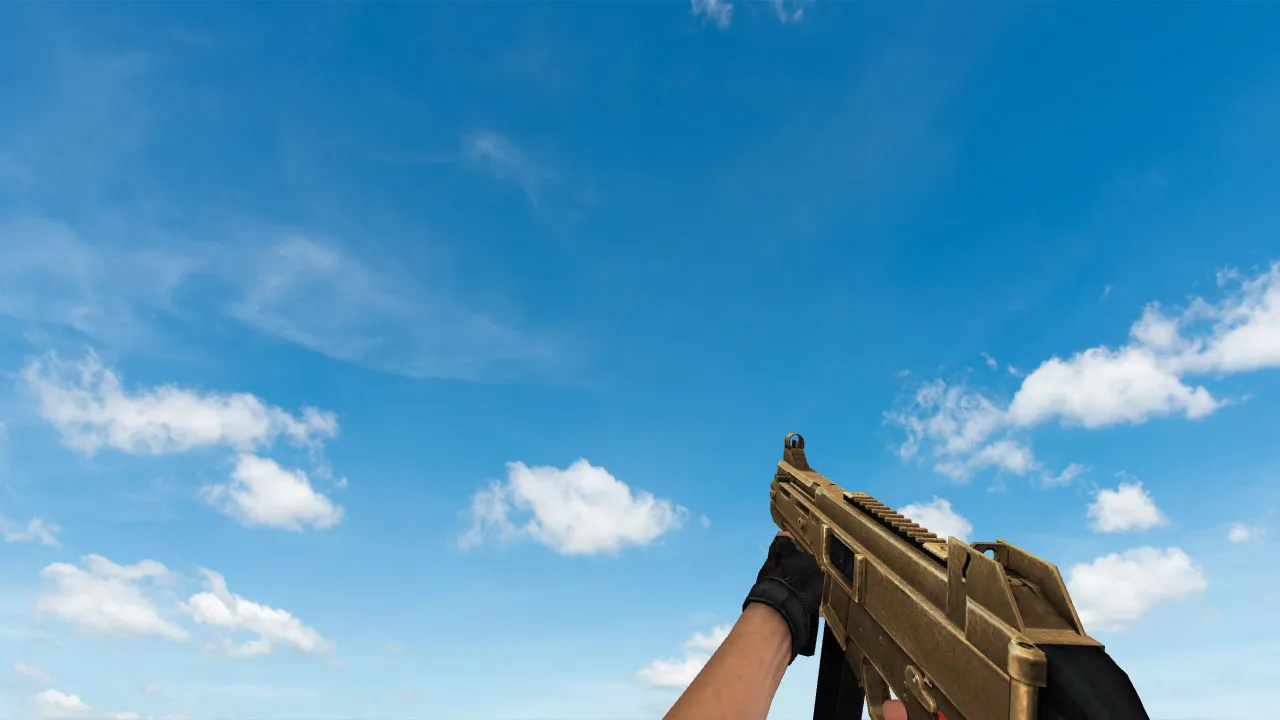 Скриншот  Пак моделей оружия Golden Weapon Pack для CS 1.6: v_, p_, w_ модели, звуки, анимация осмотра и настройки качества текстур