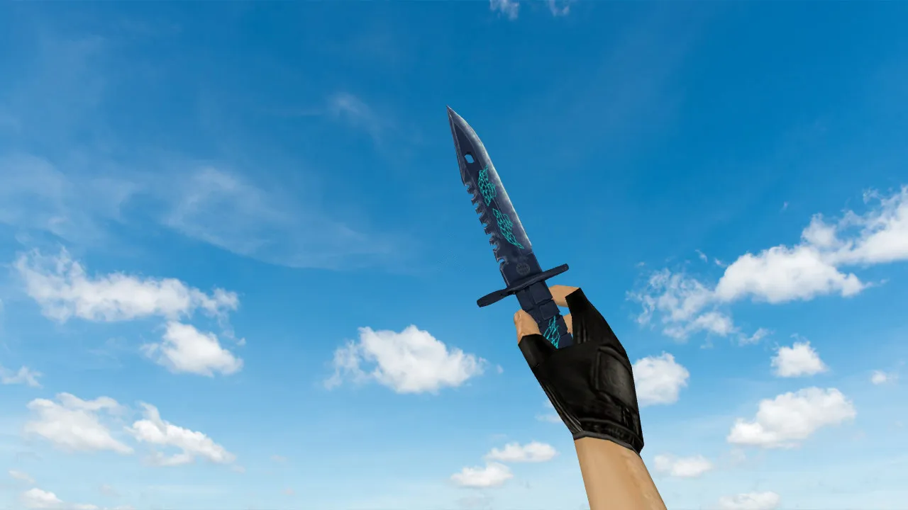 Скриншот Модель ножа Штык-нож М9 Tigerstrike (v_, p_, w_) для CS 1.6: звуки, анимация осмотра, текстуры