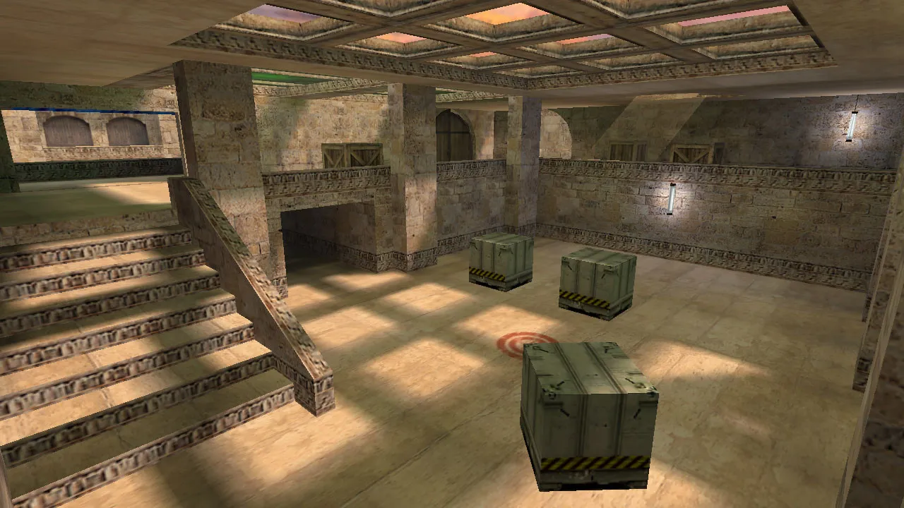 Скриншот  Карта de_baxdust для CS 1.6: тактика за Т и КТ, точки контроля, .nav и оптимизация wpoly/epoly