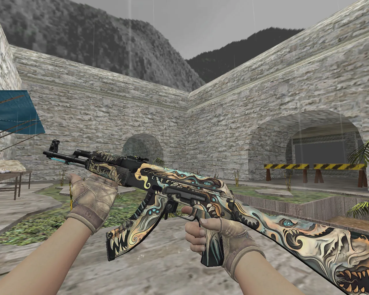 Скриншот АК-47 «Фантомный вредитель» (Phantom Disruptor) для CS 1.6: v_ p_ w_ модели, звуки и анимация осмотра