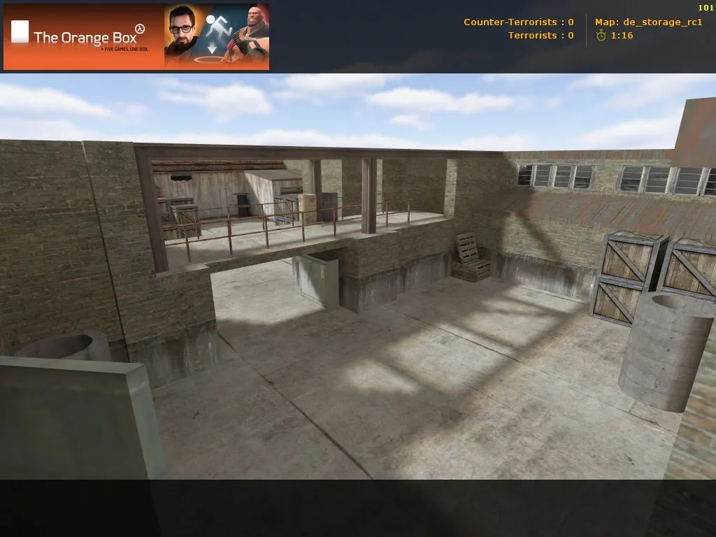 Скриншот  Карта de_storage_rc1 для CS 1.6: тактический обзор и особенности
