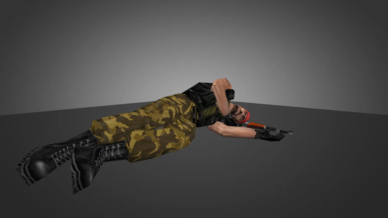 Скриншот Модель «Sleeping Terrorist» для CS 1.6 - Креативный скин для вашего персонажа