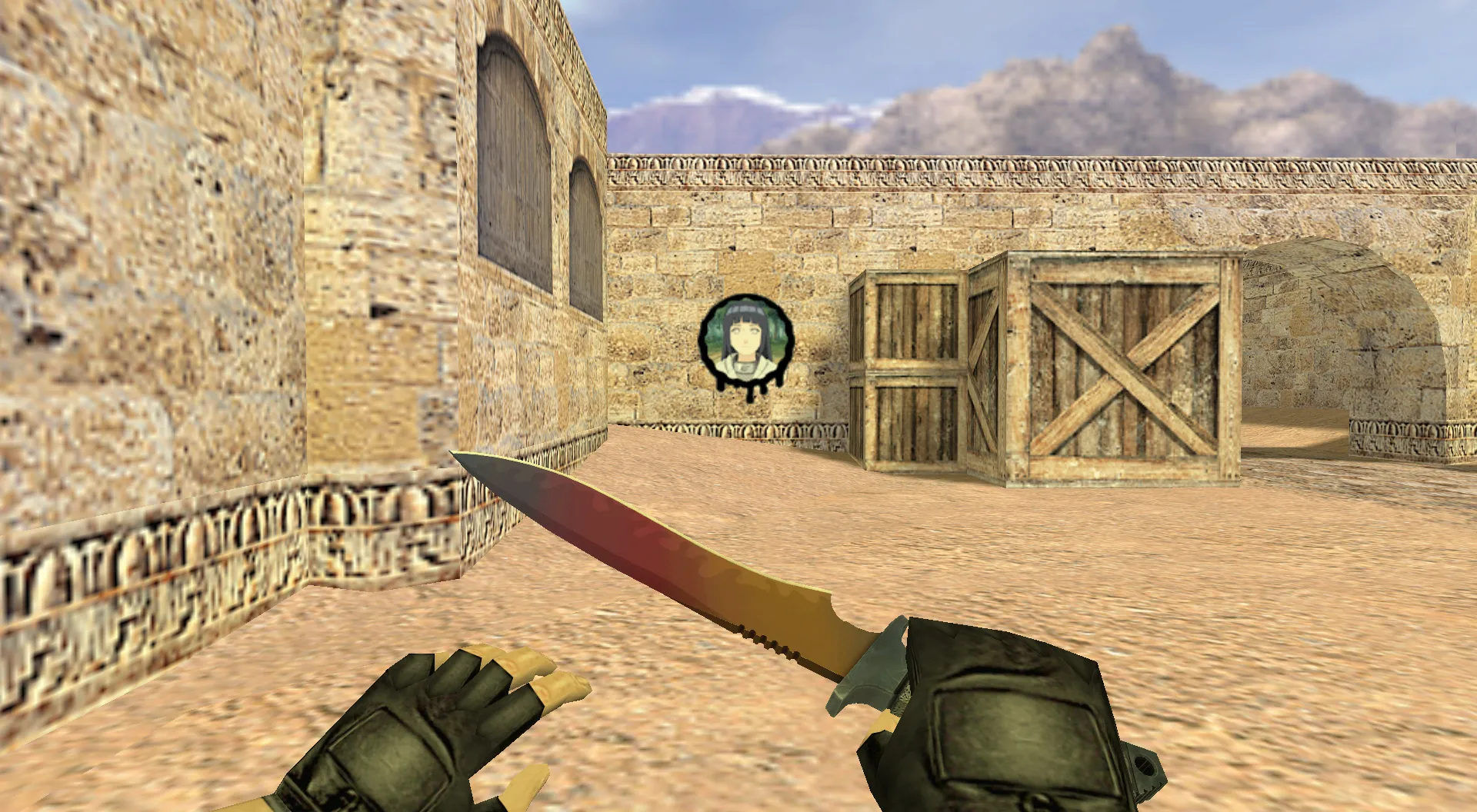 Скриншот Граффити «Хината Хьюга» для CS 1.6 - Уникальное аниме искусство в игре