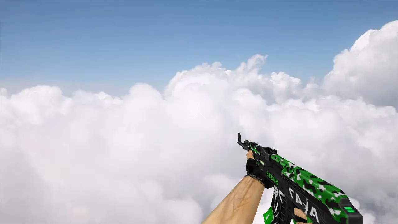 Скриншот Модель v_ak47 Grimmjow для CS 1.6: p_ak47 и w_ak47, звуки, анимация осмотра, текстуры и настройка