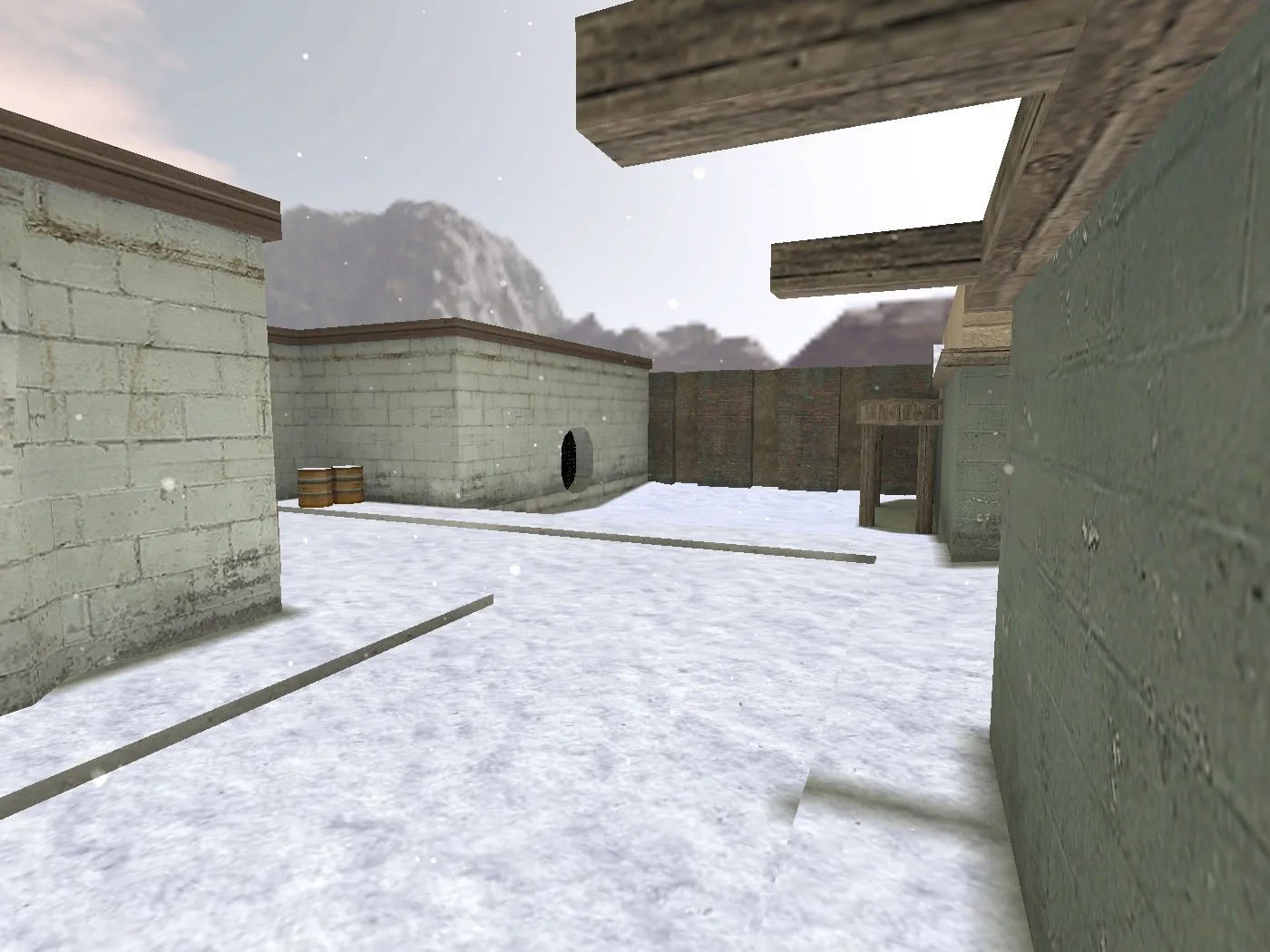 Скриншот de_bourne_snow для CS 1.6: тактика, точки, навигация ботов и оптимизация wpoly/epoly