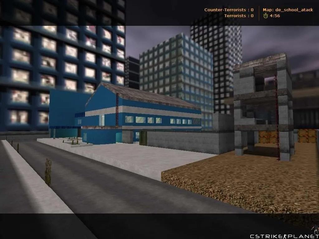 Скриншот  Карта de_school_atack для CS 1.6: Стратегии и тактики