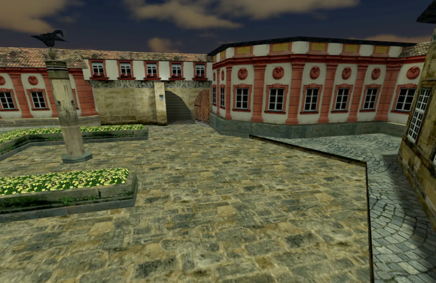 Скриншот  Карта de_aristocracy_test для CS 1.6: баланс сторон, точки под каты, .nav для ботов и оптимизация под FPS