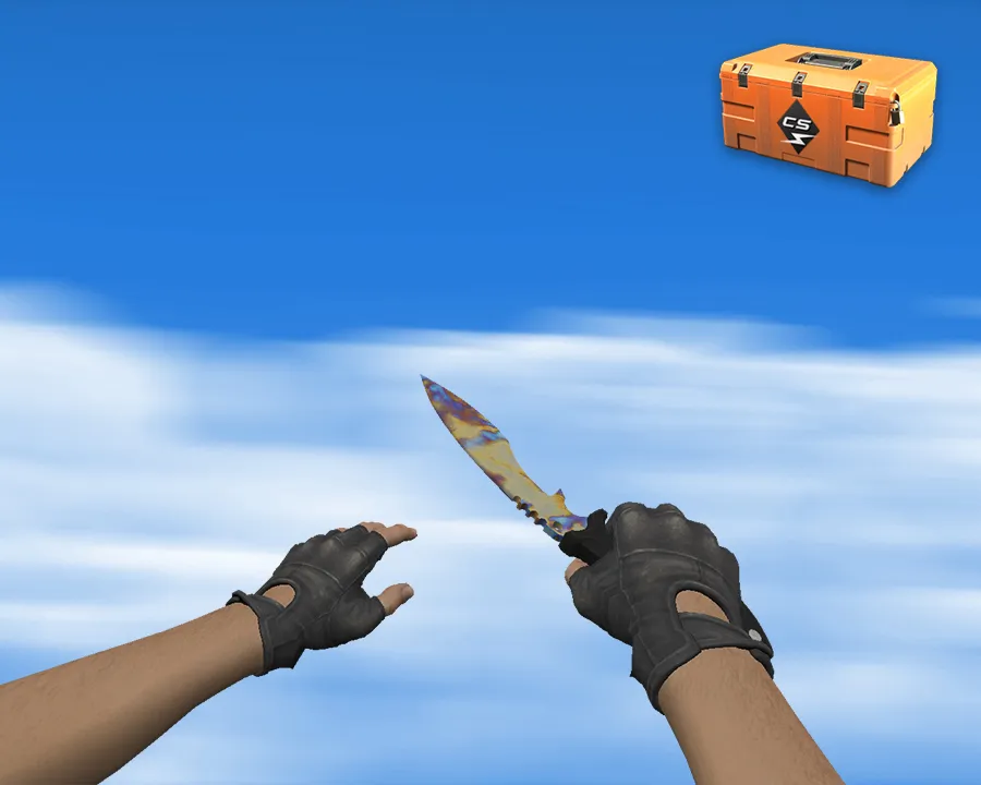 Скриншот Кукри | Поверхностная закалка (Case Hardened) модели v_ p_ w_ для CS 1.6: звук, анимация осмотра, текстуры