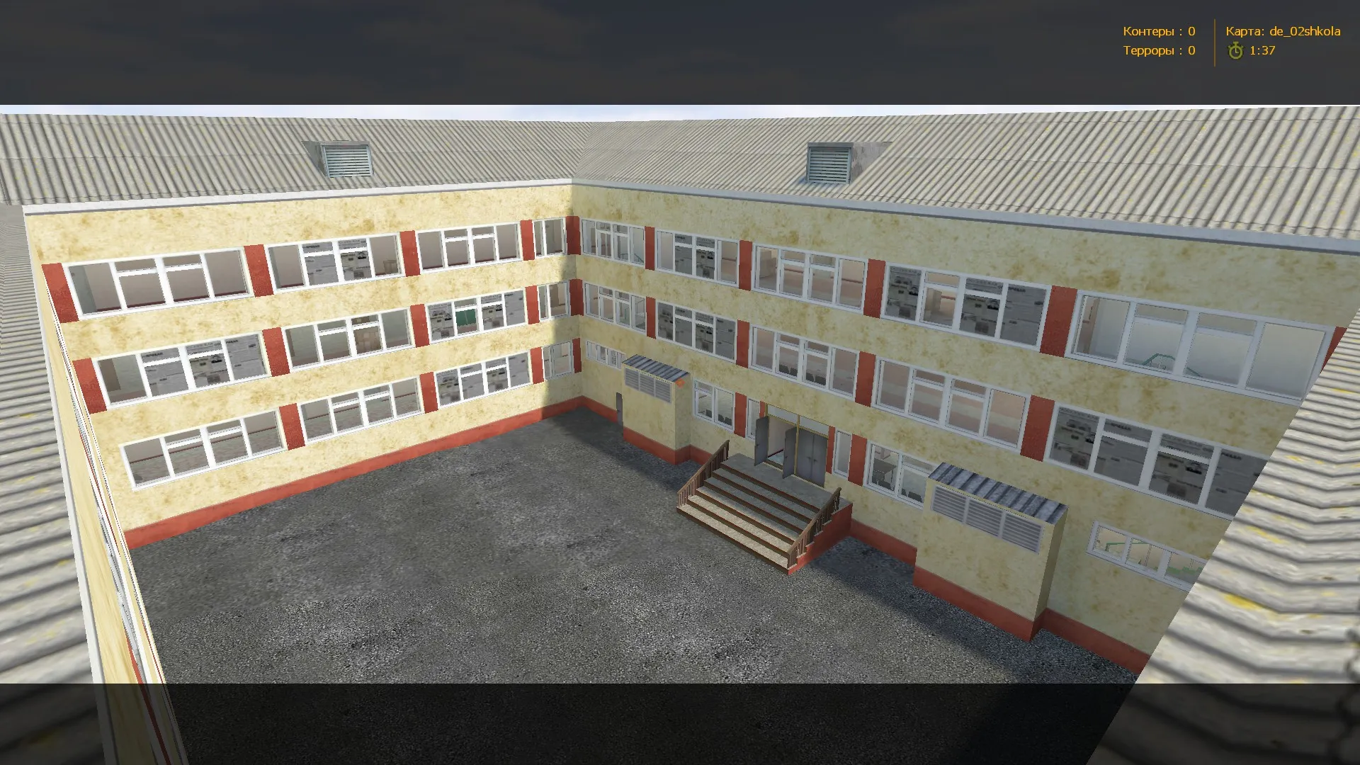 Скриншот de_02shkola для CS 1.6: баланс сторон, точки, .nav для ботов и настройки карты