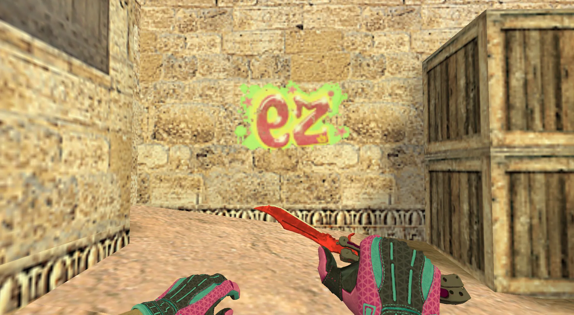 Скриншот Граффити «EZ» для CS 1.6 - Уникальный стиль из CS:GO