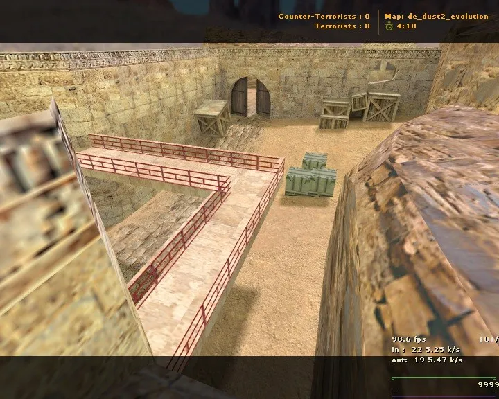 Скриншот  de_dust2_evolution для CS 1.6: точки, тактики за T/CT, оптимизация и запуск без сюрпризов